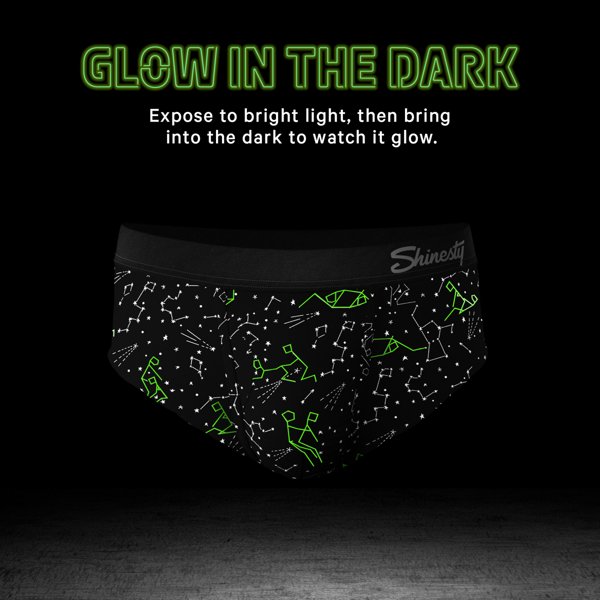 The Big Bang | Glow In The Dark Constellation Ball Hammock® Pouch Underwear Briefs - Shinesty