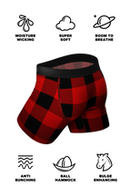 The Red & Black Lumberjack | Buffalo Check Ball Hammock® Pouch Underwear - Shinesty