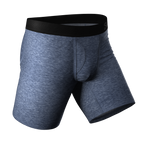 The Blueberry | Blue Heather Ball Hammock® Boxer - Long Leg - Shinesty