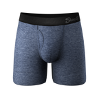 The Blueberry | Blue Heather Ball Hammock® Pouch Underwear With Fly - Shinesty