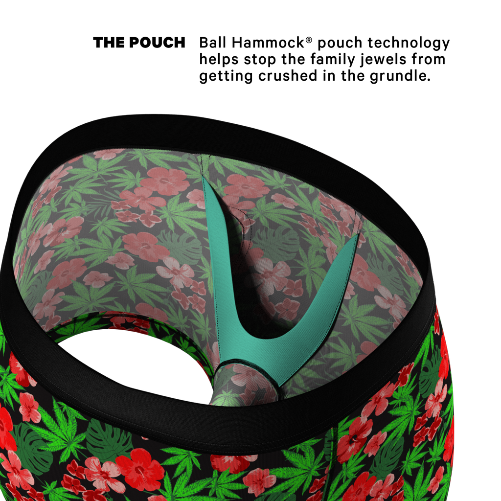 The Bongstera | Tropical Weed Ball Hammock® Pouch Trunks Underwear - Shinesty