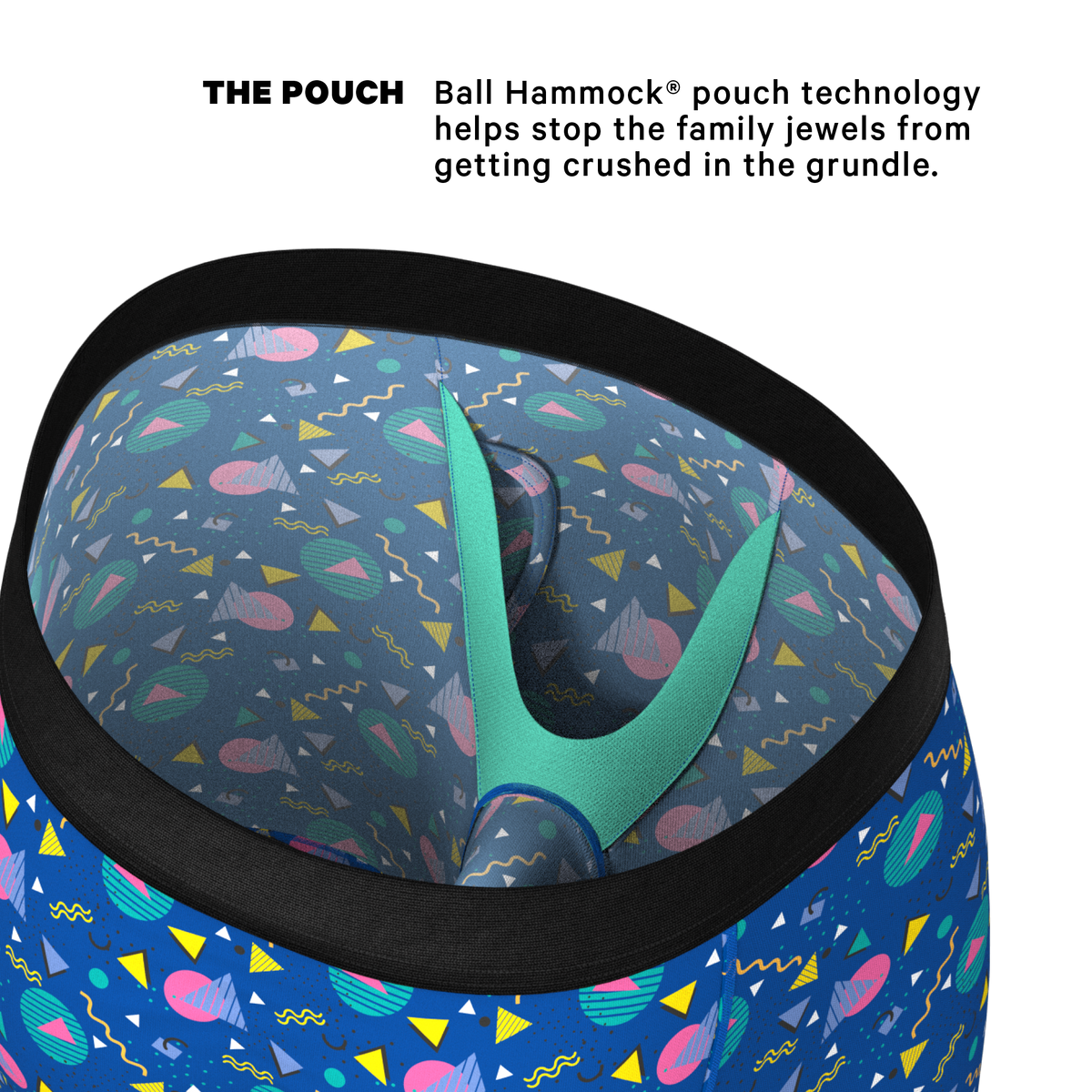 The Bus Stop | Retro Shapes Ball Hammock® Boxer - Long Leg - Shinesty