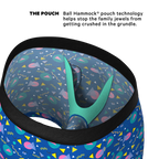 The Bus Stop | Retro Shapes Ball Hammock® Pouch Underwear With Fly - Shinesty
