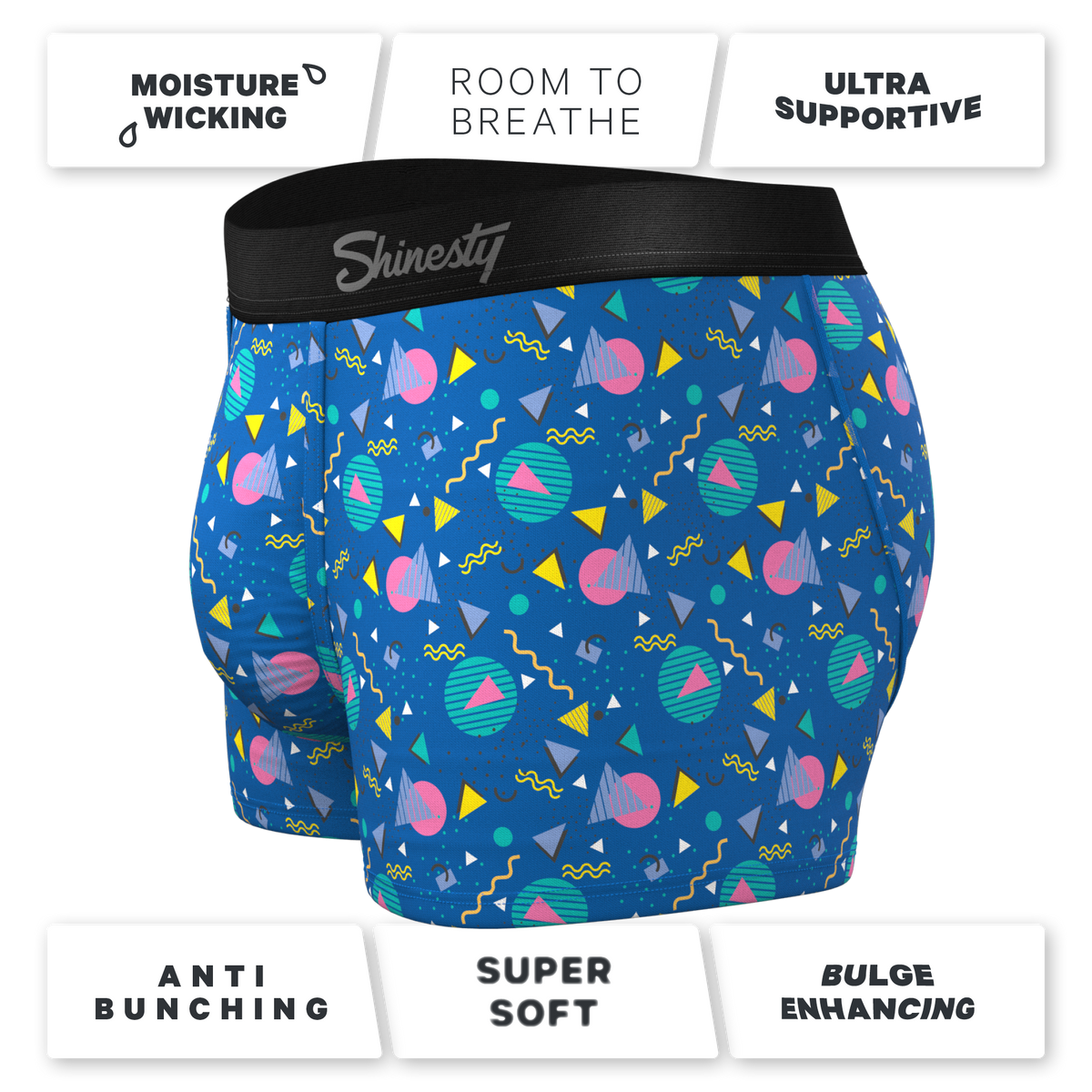 The Bus Stop | Retro Shapes Ball Hammock® Pouch Trunk Underwear - Shinesty