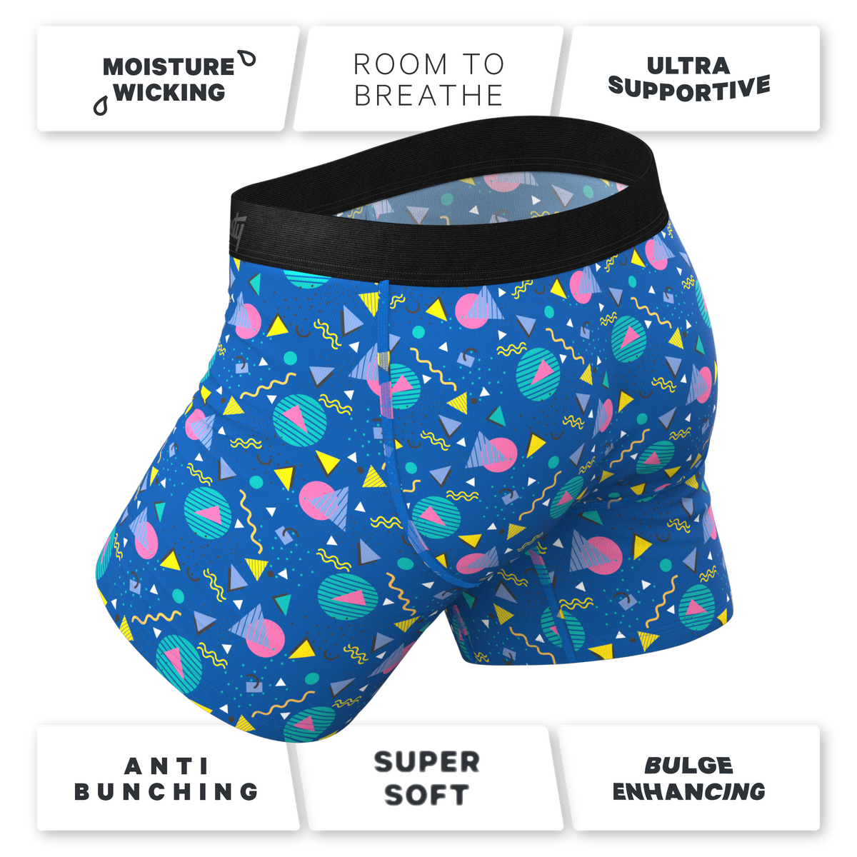 The Bus Stop | Retro Shapes Ball Hammock® Pouch Underwear - Shinesty
