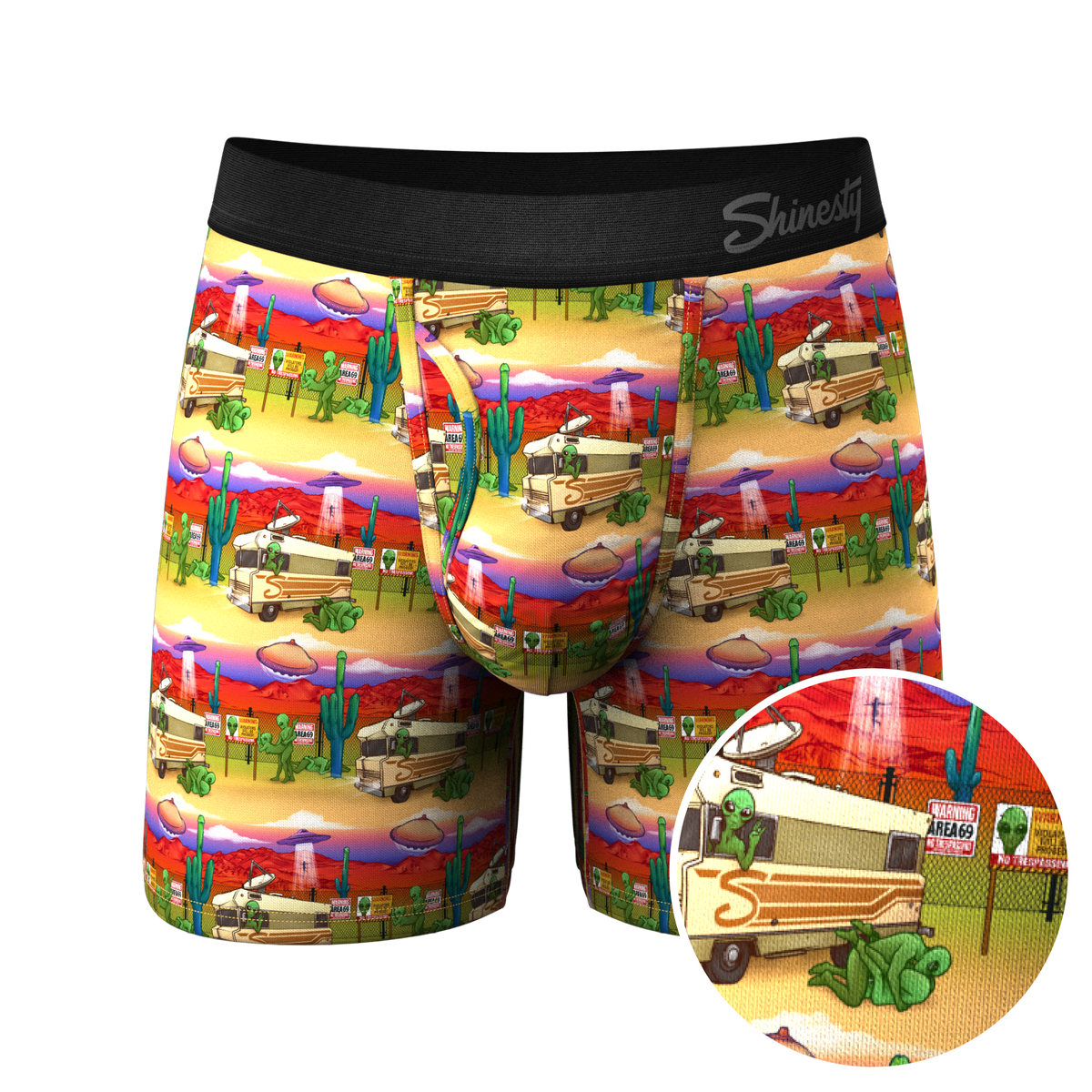 The Close Encounter | Alien Ball Hammock® Pouch Underwear With Fly - Shinesty