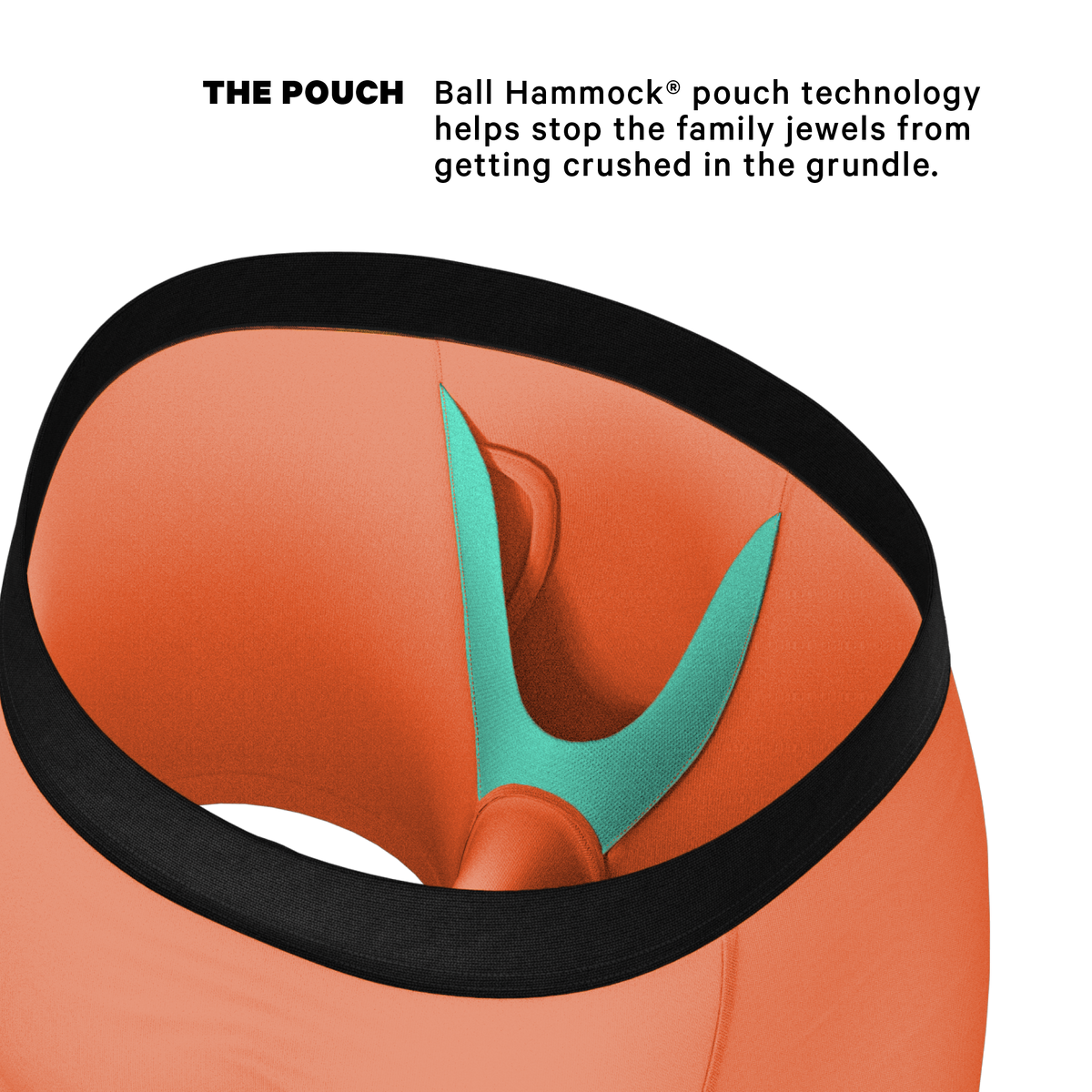 The Crossing Guard | Orange Ball Hammock® Pouch Underwear With Fly - Shinesty