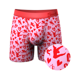 The Cupid Shuffle | Glow in the Dark Valentines Day Ball Hammock® Pouch Underwear - Shinesty