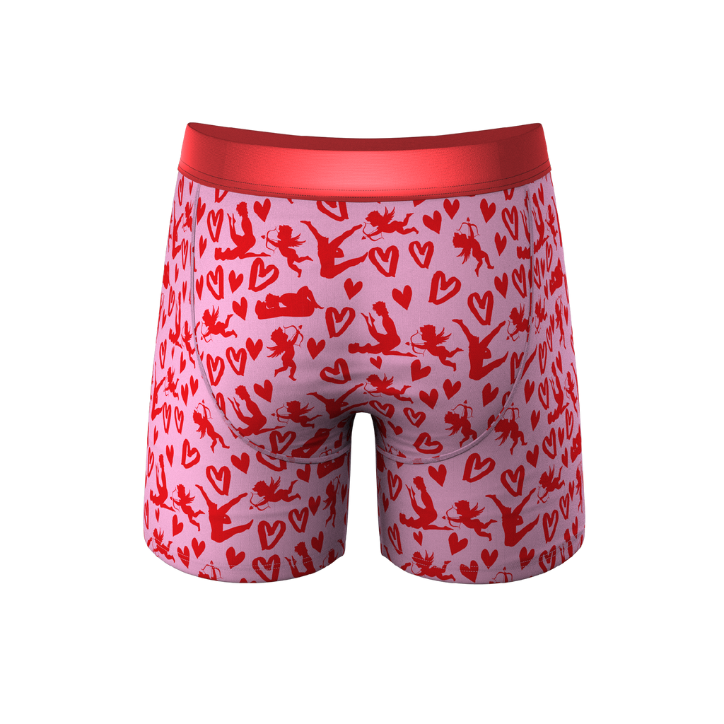 The Cupid Shuffle | Glow in the Dark Valentines Day Ball Hammock® Pouch Underwear With Fly - Shinesty