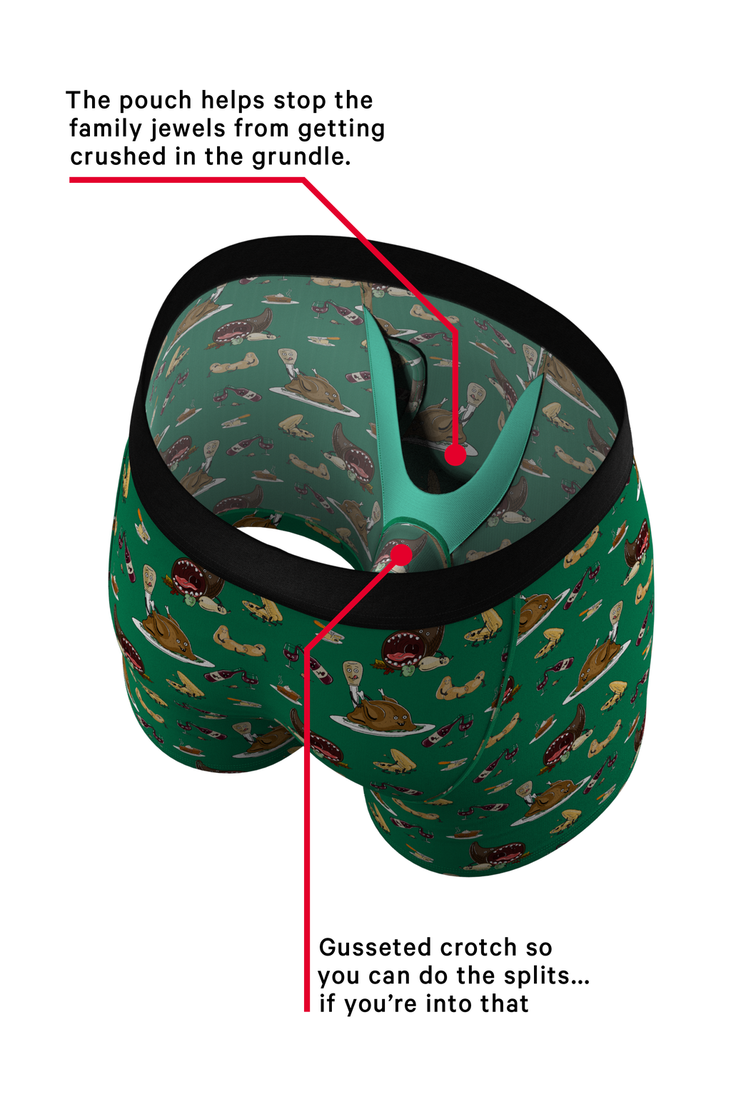 The Debauch Banquet | Dinner Party Ball Hammock® Pouch Underwear With Fly - Shinesty
