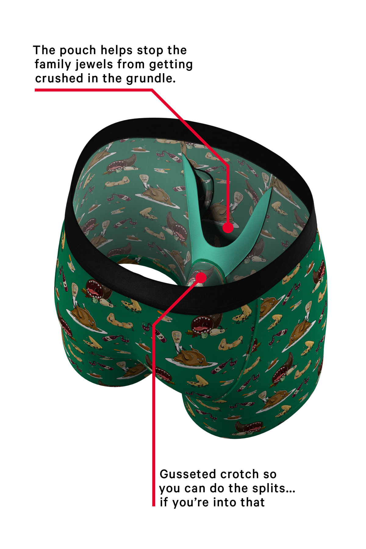 The Debauch Banquet | Dinner Party Ball Hammock® Pouch Underwear With Fly - Shinesty