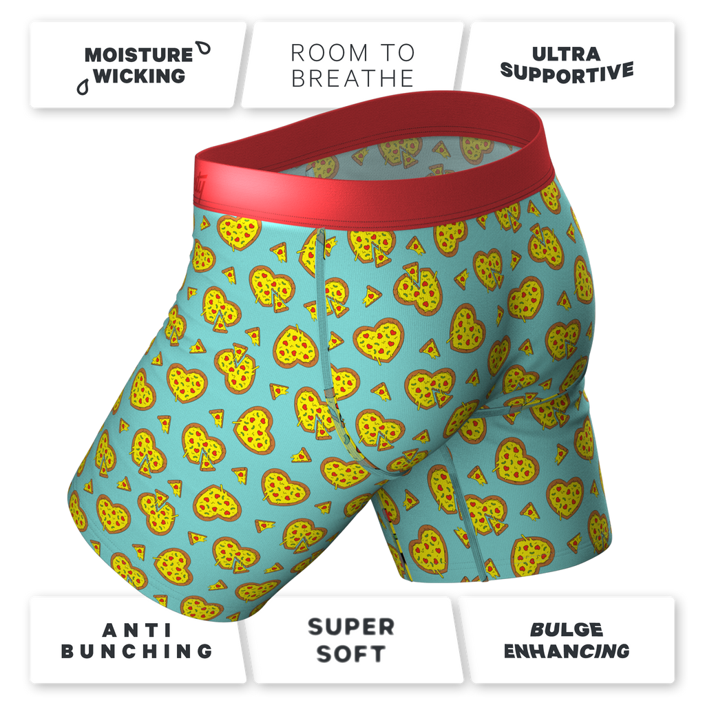 The Deep Dish | Pizza Hearts Ball Hammock® Boxer - Long Leg - Shinesty