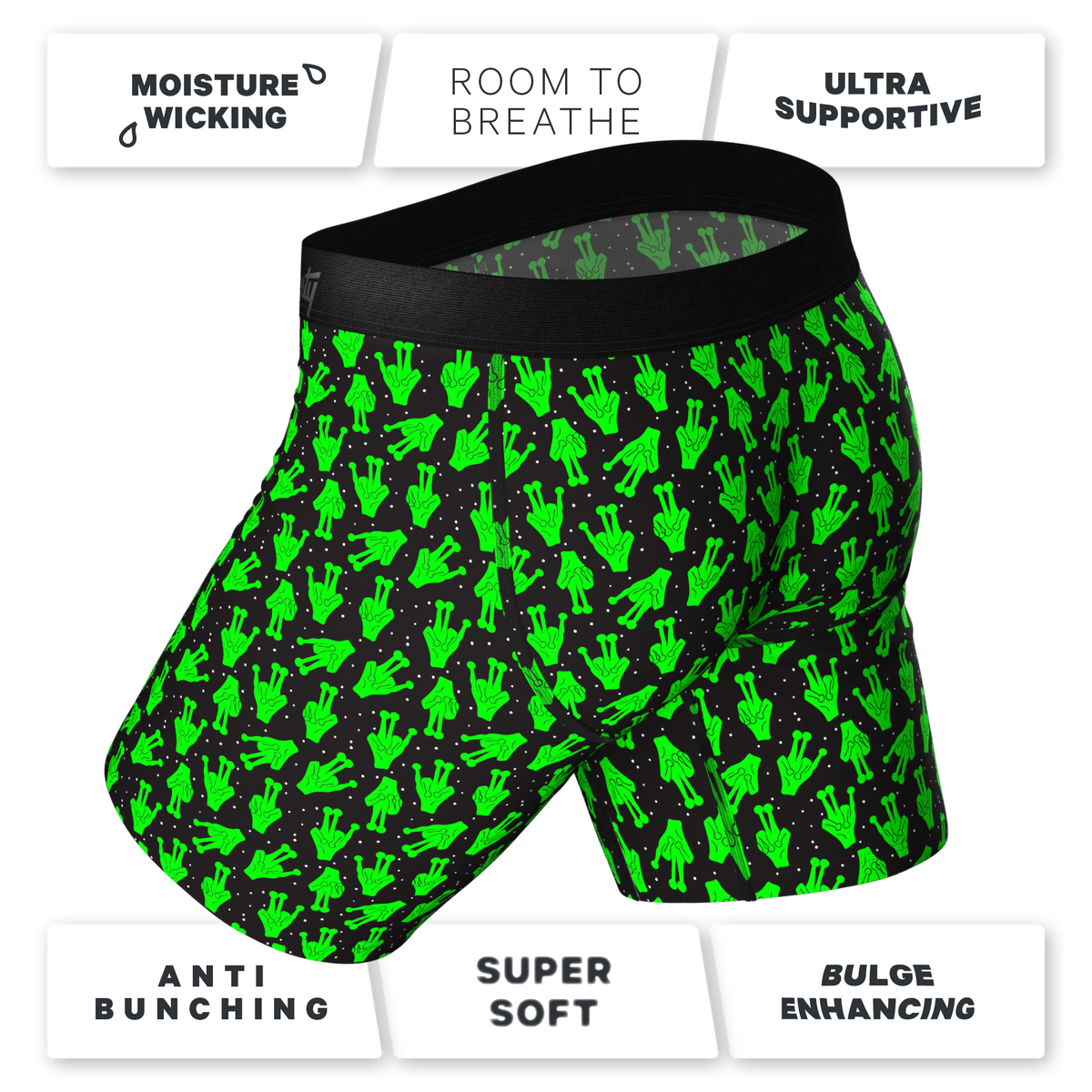 The Foreign Phalange | Alien Hands Ball Hammock® Boxer - Long Leg - Shinesty