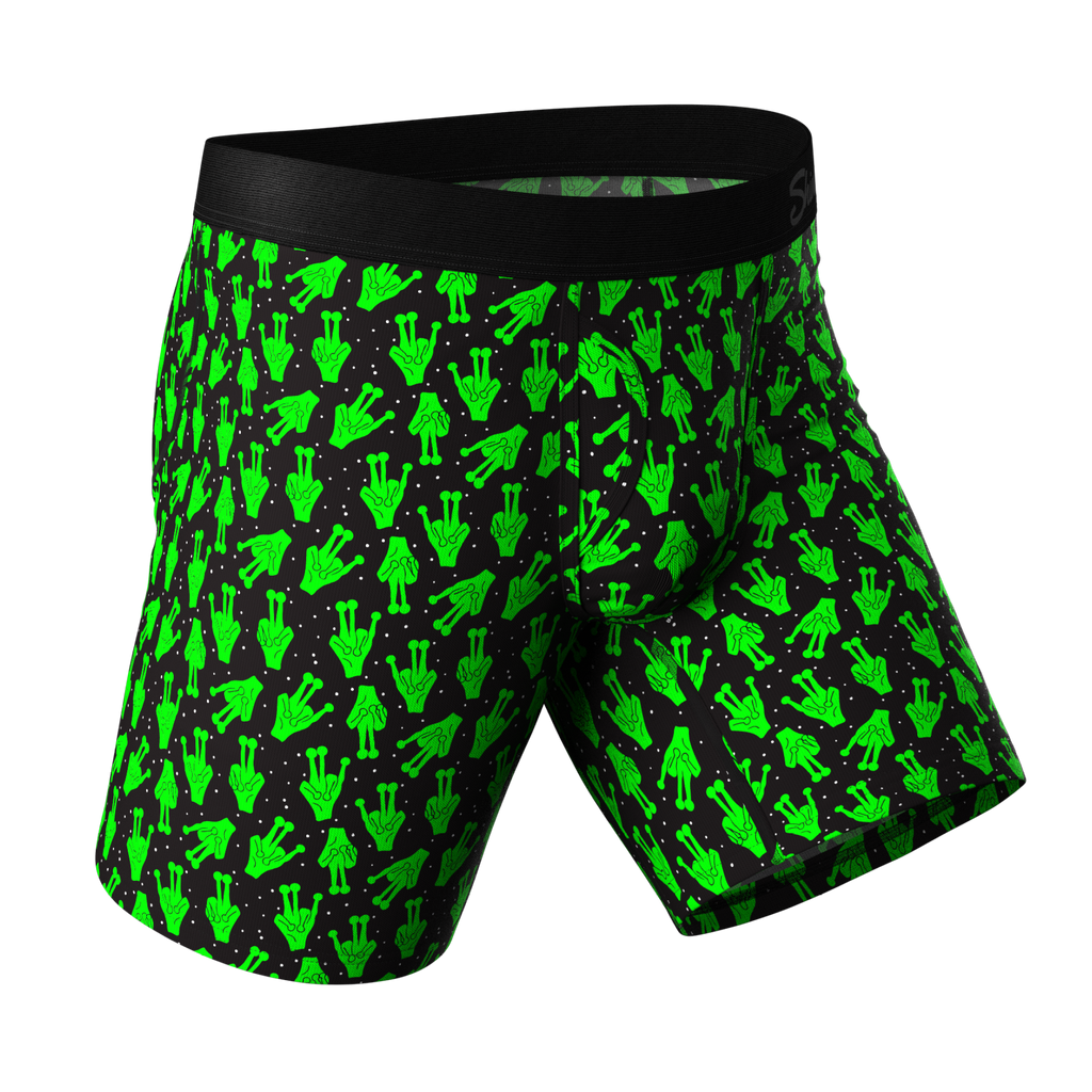 The Foreign Phalange | Alien Hands Ball Hammock® Boxer - Long Leg - Shinesty