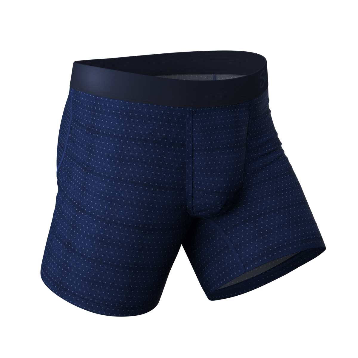 The Forget Me Not | Navy Dot Ball Hammock® Pouch Underwear - Shinesty