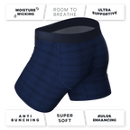 The Forget Me Not | Navy Dot Ball Hammock® Pouch Underwear - Shinesty
