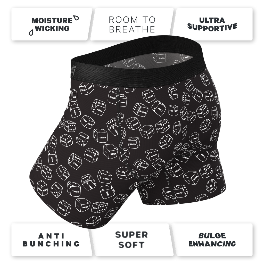 The Free For All | Glow In The Dark Dice Ball Hammock® Pouch Underwear - Shinesty