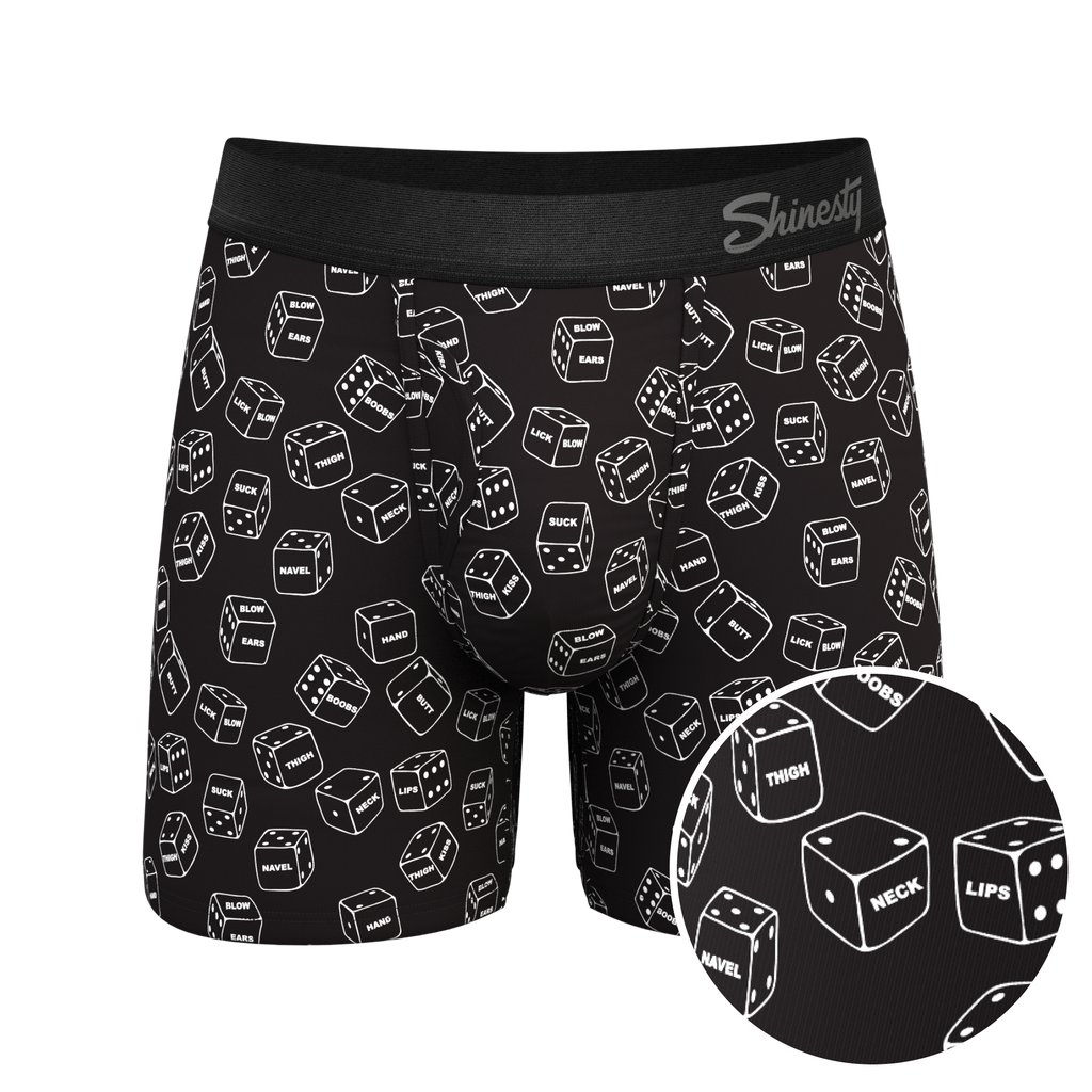 The Free For All | Glow In The Dark Dice Ball Hammock® Pouch Underwear With Fly - Shinesty