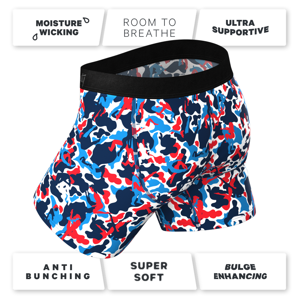 The Grand Finale | USA Camouflage Ball Hammock® Pouch Underwear With Fly - Shinesty