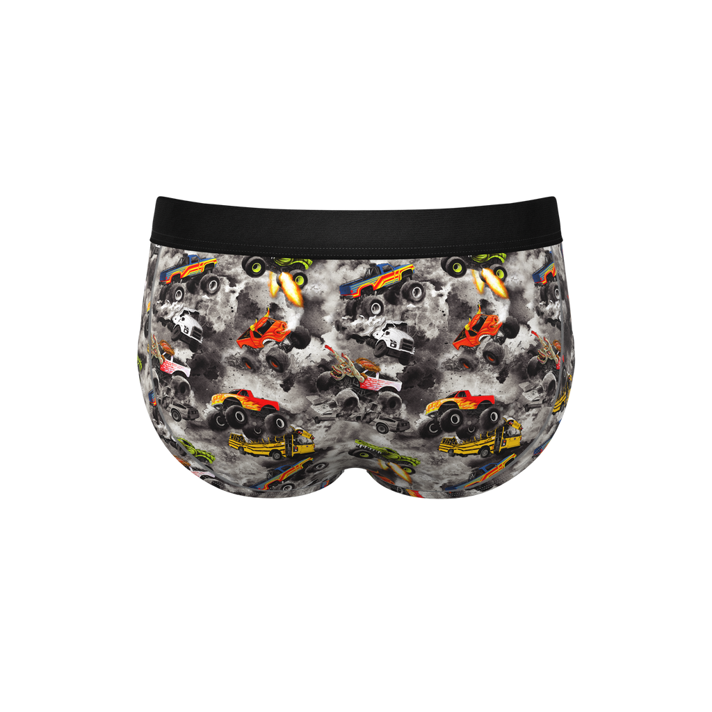 The Here Be Monsters | Monster Truck Ball Hammock® Pouch Underwear Briefs - Shinesty