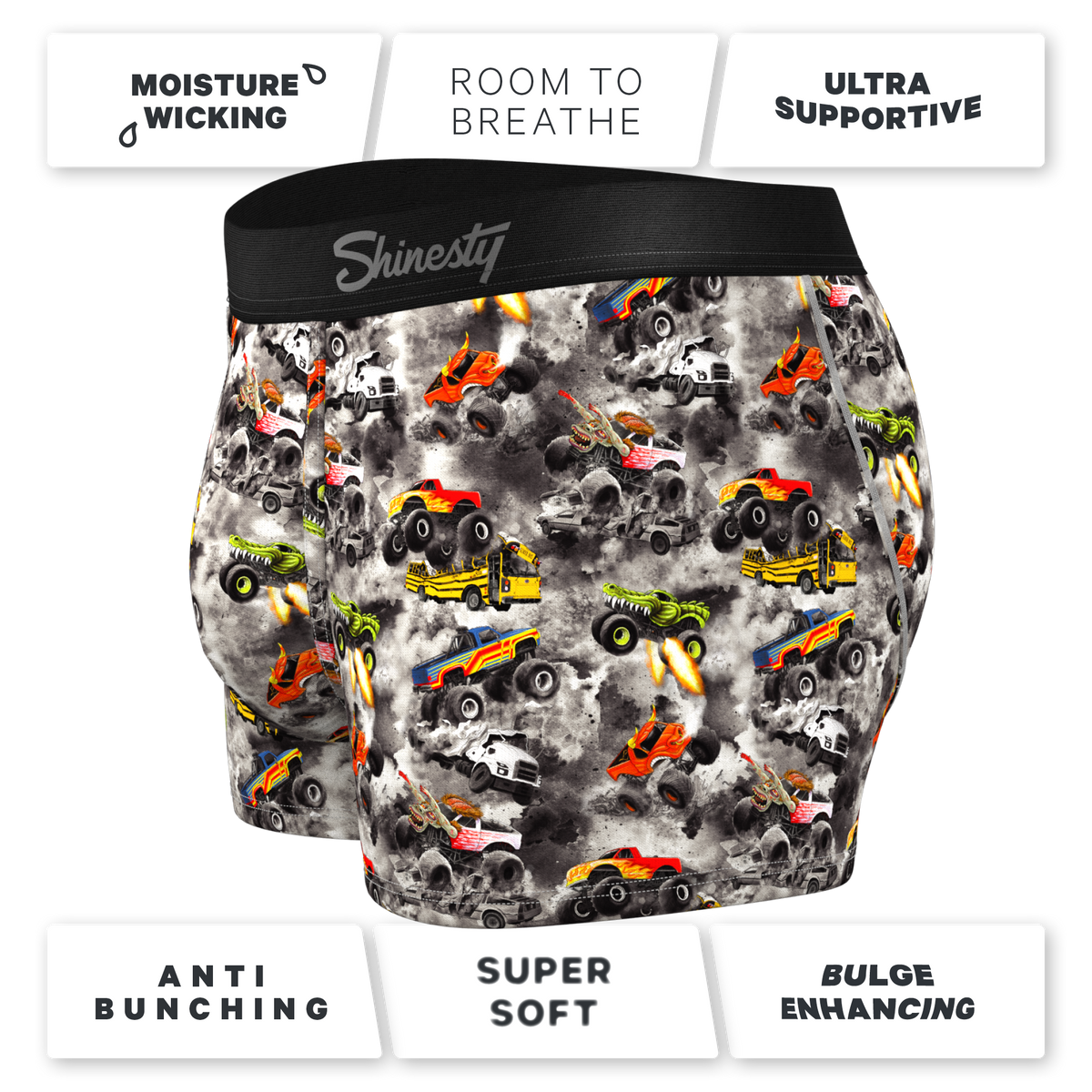 The Here Be Monsters | Monster Truck Ball Hammock® Pouch Trunks Underwear - Shinesty
