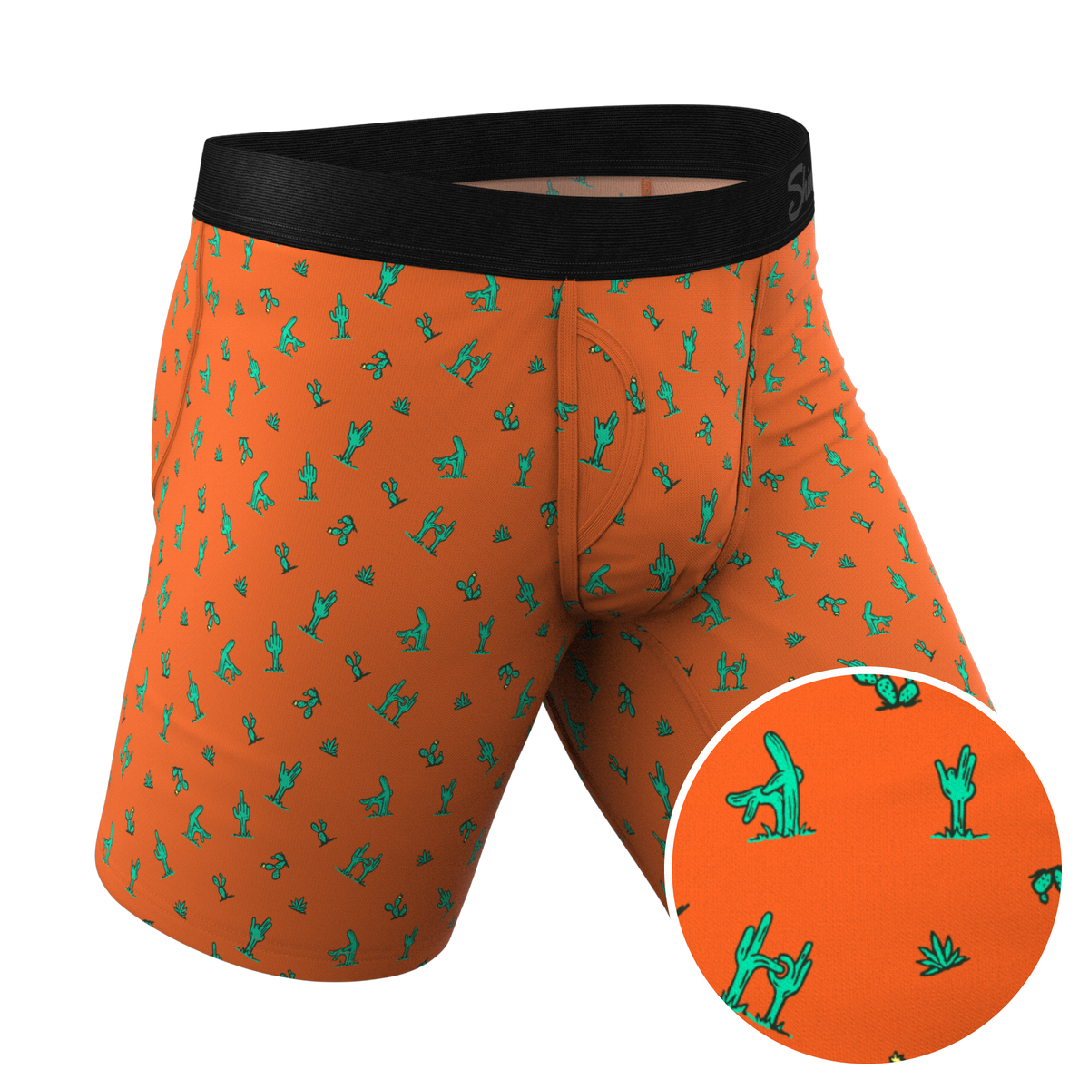 The Hokey Pokey | Cactus Ball Hammock® Boxer - Long Leg - Shinesty