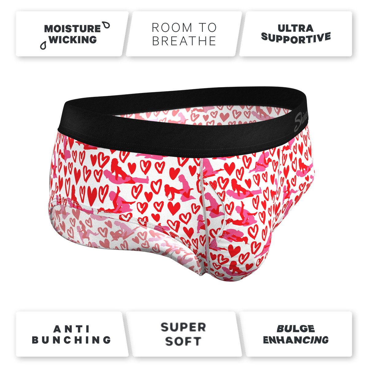 The Hot-Blooded Handbook | Valentines Ball Hammock® Pouch Underwear Briefs - Shinesty