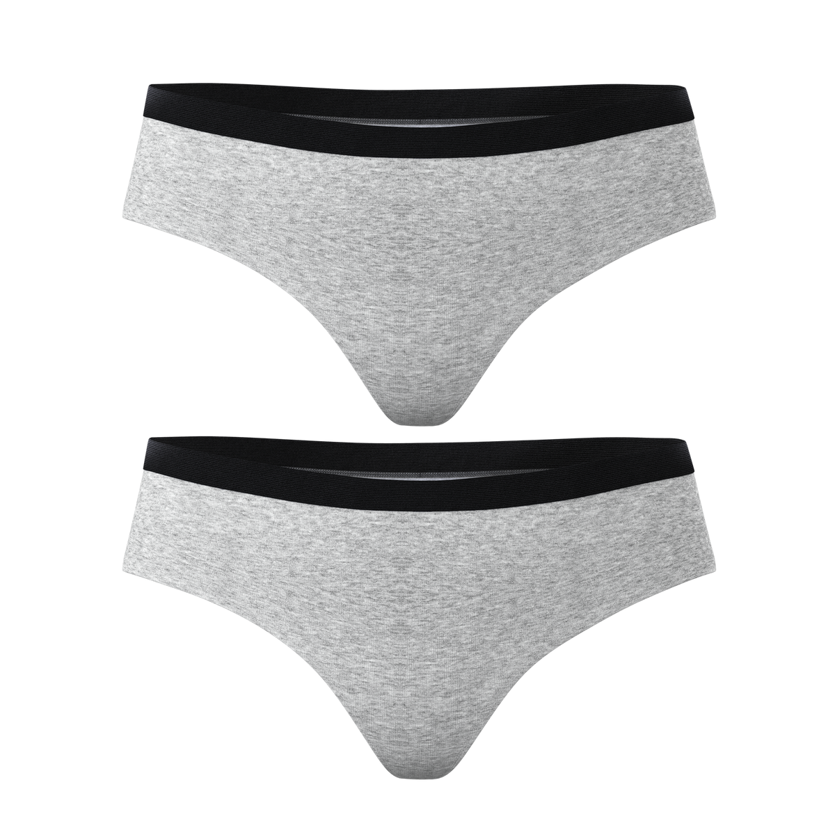 The Intramural Champ | Heather Grey Cheeky Underwear Couples Matching 2 Pack - Shinesty