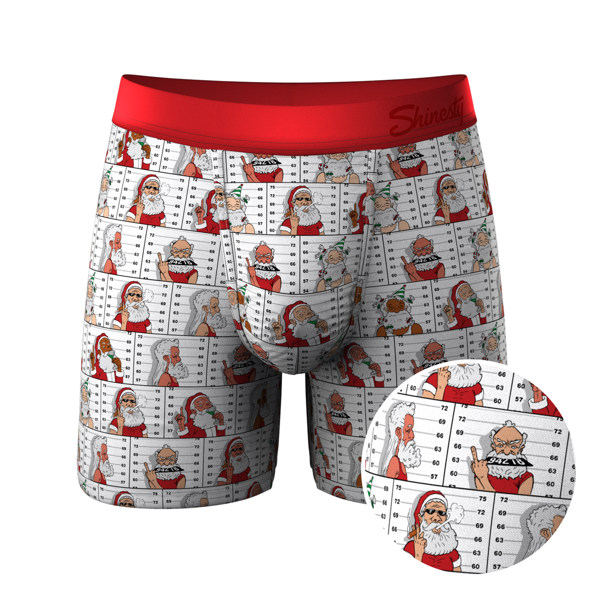 The Jailbird | Mugshot Santa Ball Hammock® Pouch Underwear - Shinesty