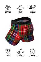 The Kiss Me There | Mistletoe Plaid Christmas Ball Hammock® Pouch Underwear - Shinesty