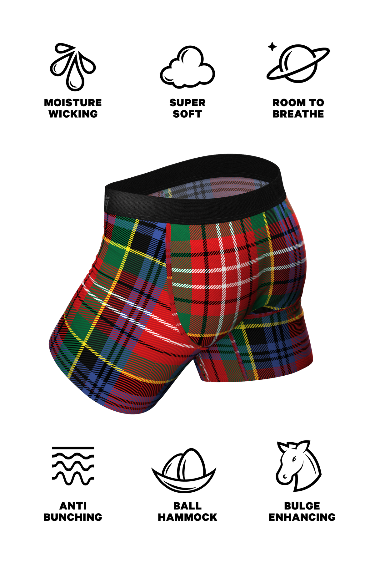 The Kiss Me There | Mistletoe Ball Hammock® Pouch Underwear With Fly - Shinesty