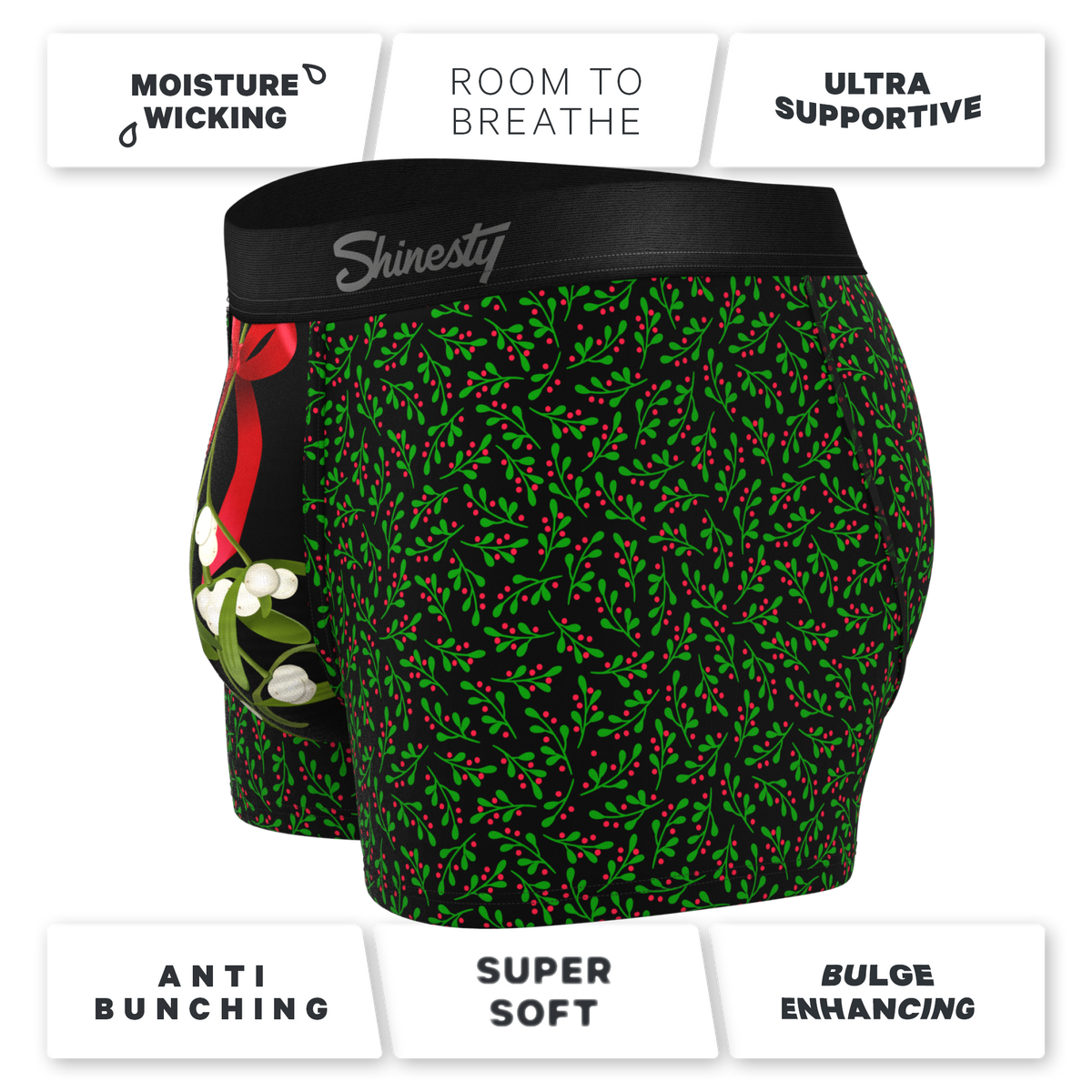 The Kiss Me There | Mistletoe Ball Hammock® Pouch Trunks Underwear - Shinesty