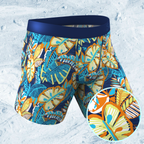 The Mahalo | Blue Tropical paradICE™ Cooling Ball Hammock® Underwear - Shinesty
