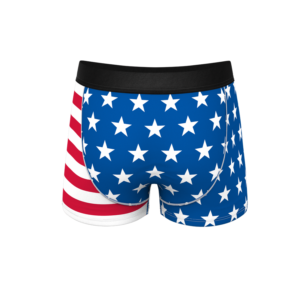 The Mascot | American Flag Ball Hammock® Pouch Trunks Underwear - Shinesty