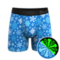The Melt In Your Mouth | Glow In The Dark Naughty Snowflakes Ball Hammock® Pouch Underwear - Shinesty