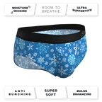 The Melt In Your Mouth | Glow In The Dark Naughty Snowflakes Ball Hammock® Pouch Underwear Briefs - Shinesty