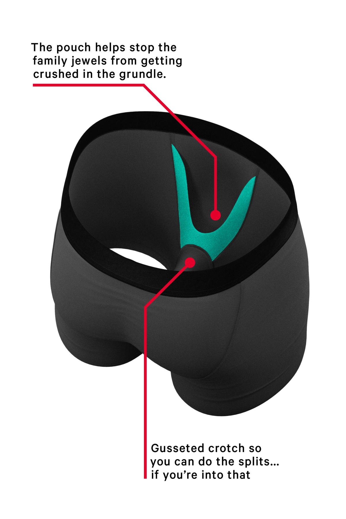 The Coal Miner | Dark Gray Ball Hammock® Pouch Underwear - Shinesty
