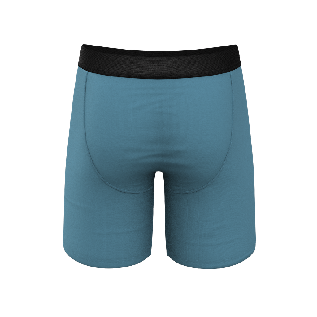 The Neptune | Slate Blue Ball Hammock® Boxer - Long Leg - Shinesty