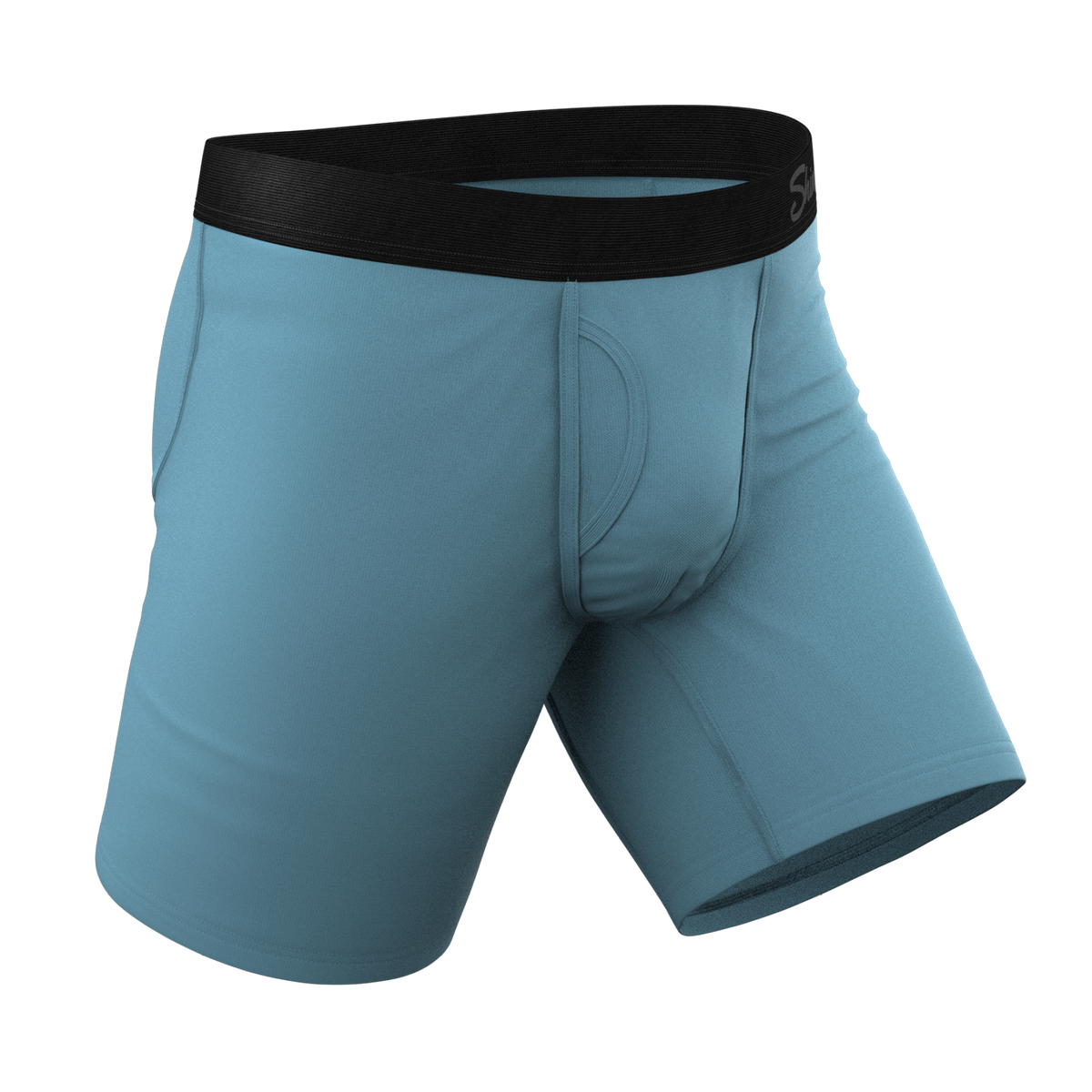 The Neptune | Slate Blue Ball Hammock® Boxer - Long Leg - Shinesty