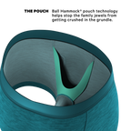The Nerves of Teal | Teal Heather Ball Hammock® Pouch Trunks Underwear - Shinesty