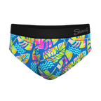 The Oahu Rendezvous | Tropical Leaves Ball Hammock® Pouch Underwear Briefs - Shinesty