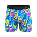 The Oahu Rendezvous | Tropical Leaves Ball Hammock® Pouch Underwear - Shinesty