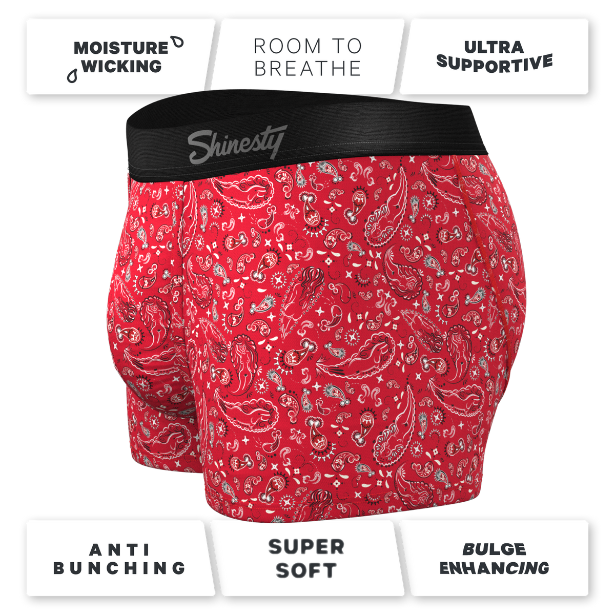 The Outlaw | Naughty Paisley Ball Hammock® Pouch Trunk Underwear - Shinesty