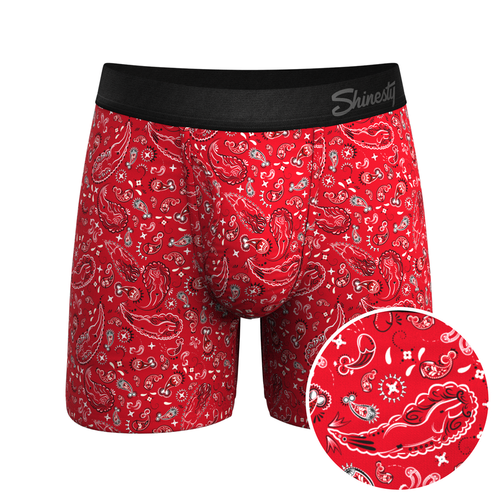 The Outlaw | Naughty Paisley Ball Hammock® Pouch Underwear With Fly - Shinesty