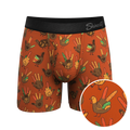 The Party Fowl | Thanksgiving Turkey Ball Hammock® Pouch Underwear With Fly - Shinesty