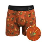 The Party Fowl | Thanksgiving Turkey Ball Hammock® Pouch Underwear With Fly - Shinesty