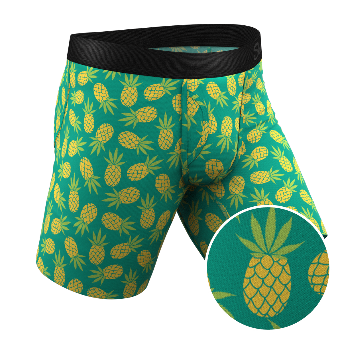 The Pineapple Express | Pineapple Ball Hammock® Boxer - Long Leg - Shinesty