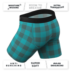 The Plaid And Simple | Green Buffalo Check Ball Hammock® Boxer - Long Leg - Shinesty