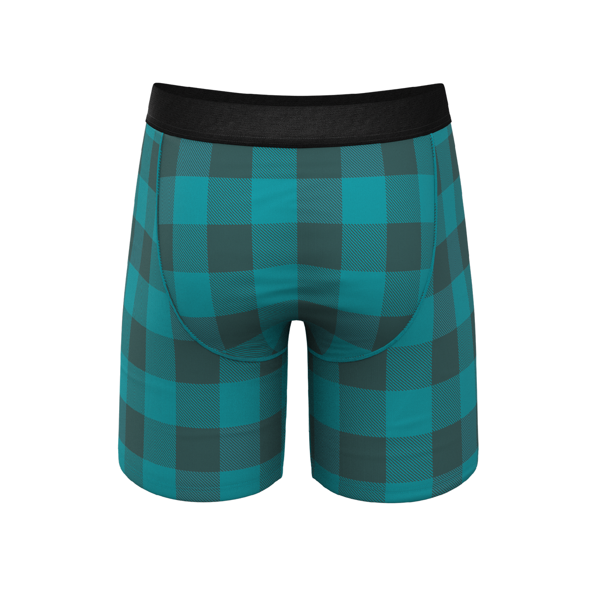 The Plaid And Simple | Green Buffalo Check Ball Hammock® Boxer - Long Leg - Shinesty