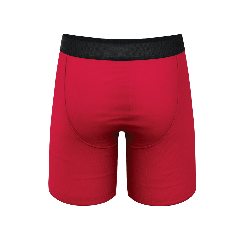 The Red Velvet | Dark Red Ball Hammock® Boxer - Long Leg - Shinesty